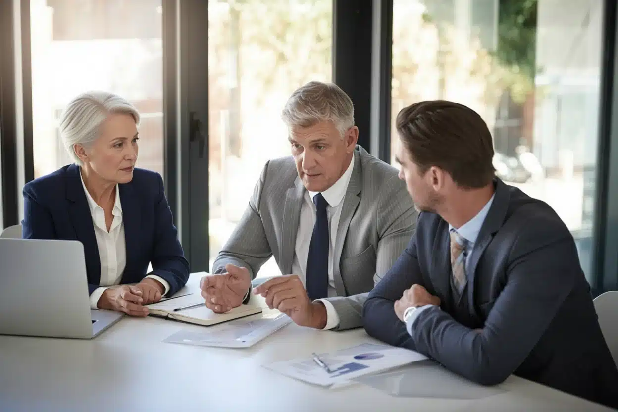 commercial property lawyers meeting with client